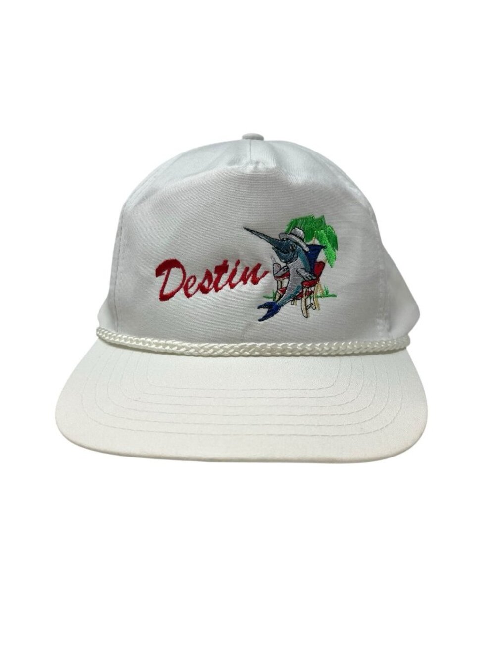 Destin Florida Vintage Rope Trucker Hat Cap Strapback Dad Swordfish Retro Beach